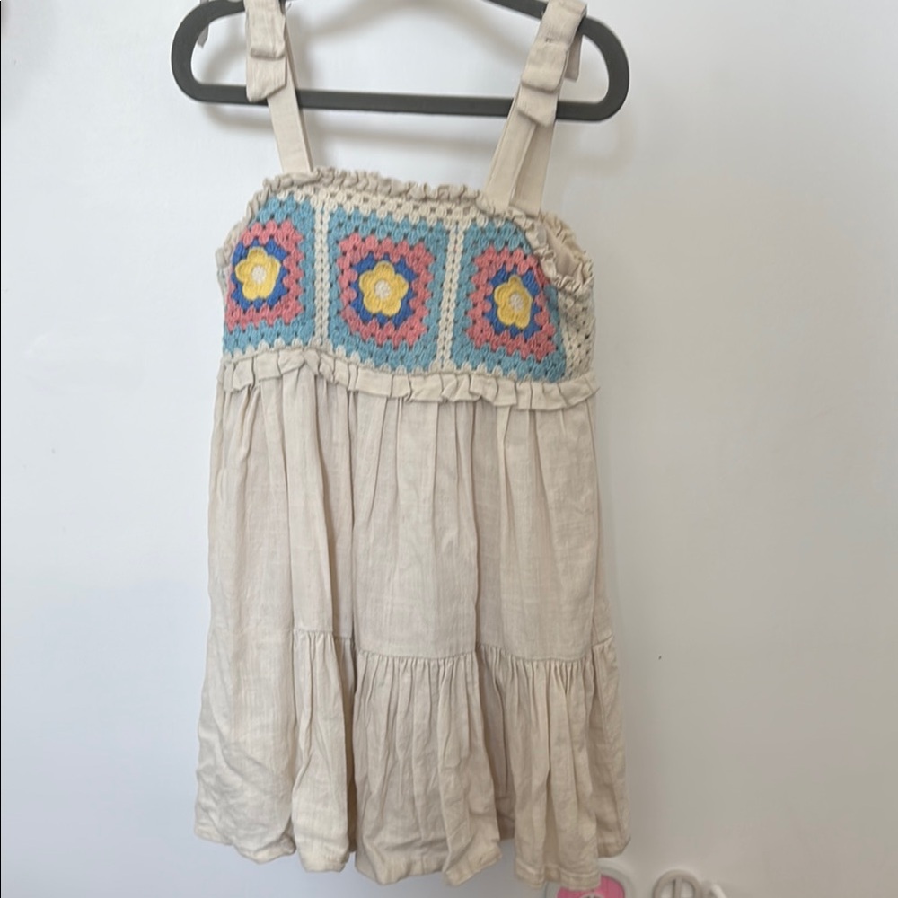 Kids Crochet Top with Floral Design